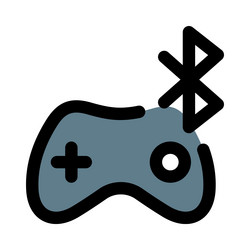 wireless controller for gaming via bluetooth vector image