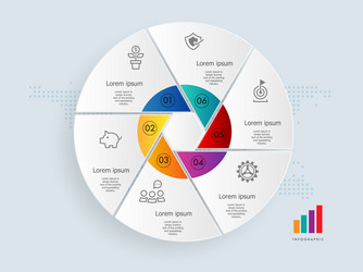 Abstract circle infographics presentation element vector