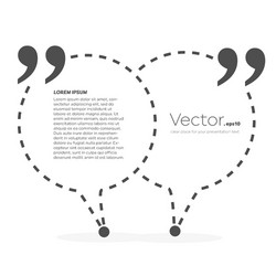 abstract concept empty speech square quote vector image