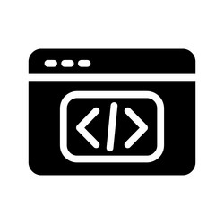 coding icon vector image