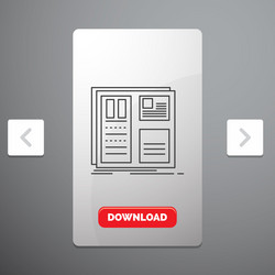 design grid interface layout ui line icon vector image