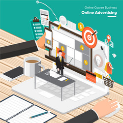 isometric flat design concepts for online vector