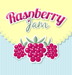 Raspberry Jam Label - Retro Style vector image