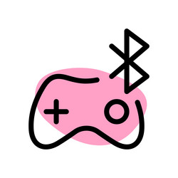 wireless controller for gaming via bluetooth vector image