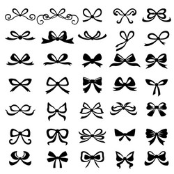Simple set of bows Royalty Free Vector Image - VectorStock