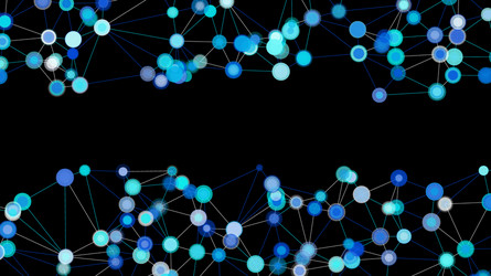 circles connected by lines technology network vector image