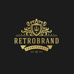 luxury logo design template Vector Image