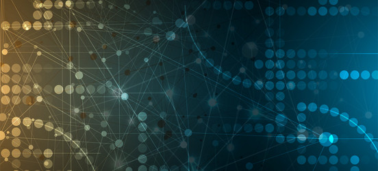 neural network concept connected cells with links vector image