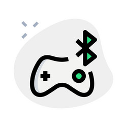 wireless controller for gaming via bluetooth vector image