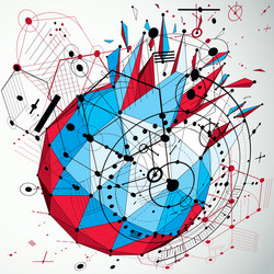 3d engineering technology backdrop made using low vector image