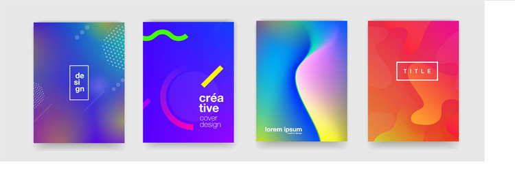 abstract gradient flowing geometric pattern vector image