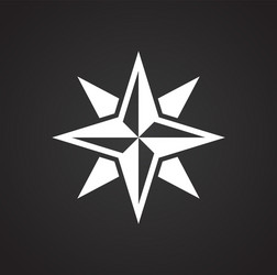 compass icon on background for graphic and web vector image
