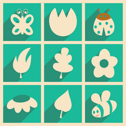 flat with shadow concept and mobile application vector image