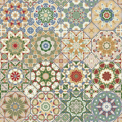 set of octagonal and square patterns vector image