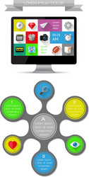 ui infographics and web elements vector image