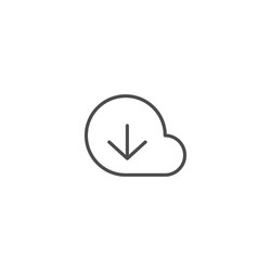 Cloud download icon vector