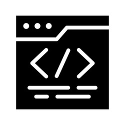 coding icon vector image