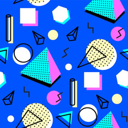 Memphis Geometric Pattern vector image