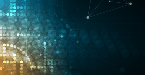 neural network concept connected cells with links vector image