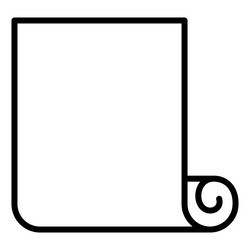 paper document file icon in thin line style vector image
