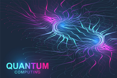 quantum computer technology concept deep learning vector image