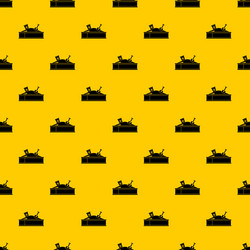 sandbox with bucket and shovel pattern vector image