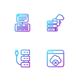 set line failed access cloud storage server vector image
