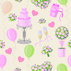 wedding pink pattern Vector Image