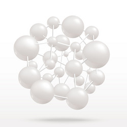 Abstract atom molecule blue flat icon Royalty Free Vector