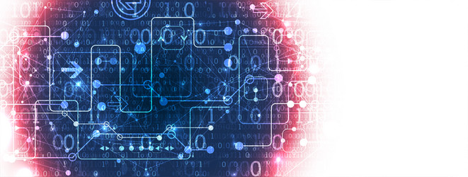abstract technology concept with binary code vector image