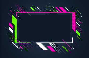 artistic colorful frame with different elements vector image