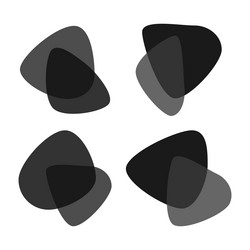blob shapes set random blotch inkblot stone vector image