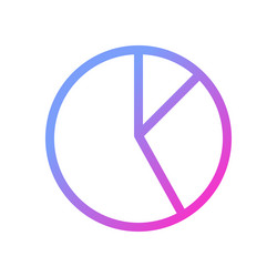 circle chart pixel perfect gradient linear ui icon vector image