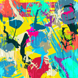 Geometric abstract color pattern in graffiti vector