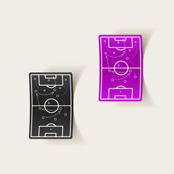 realistic design element playing field vector image