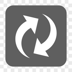 refresh rounded square button vector image