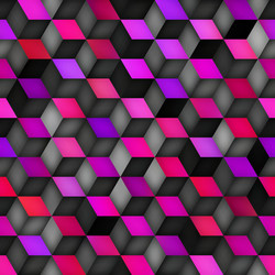 seamless multicolor gradient cube shape vector image
