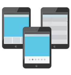 set of digital devices with tabs vector image