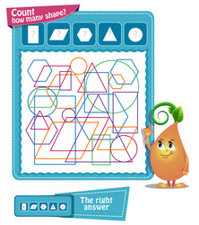 Shape Counting Puzzle Game vector image