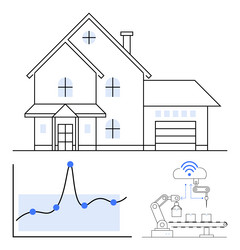 smart home integration with iot technology vector image