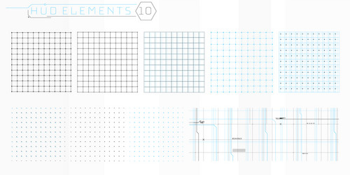 a set hud grids elements for futuristic vector image
