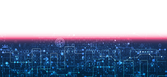 abstract technology concept with binary code vector image