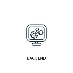 back end concept line icon simple element vector