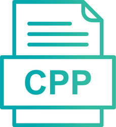 cpp file document icon vector