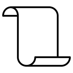 paper document file icon in thin line style vector image