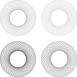 spirograph abstract element circle shape vector image