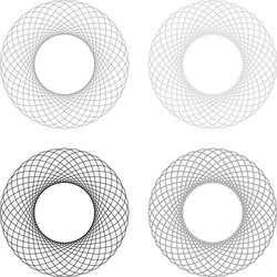 spirograph abstract element circle shape vector