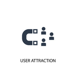 user attraction icon simple element vector