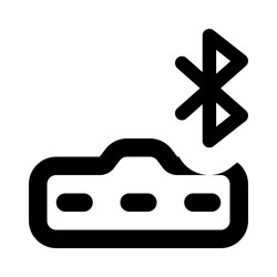 Wireless keyboard connects through bluetooth vector