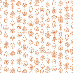 Autumn Leaf Pattern - Seamless Tile Vector Image